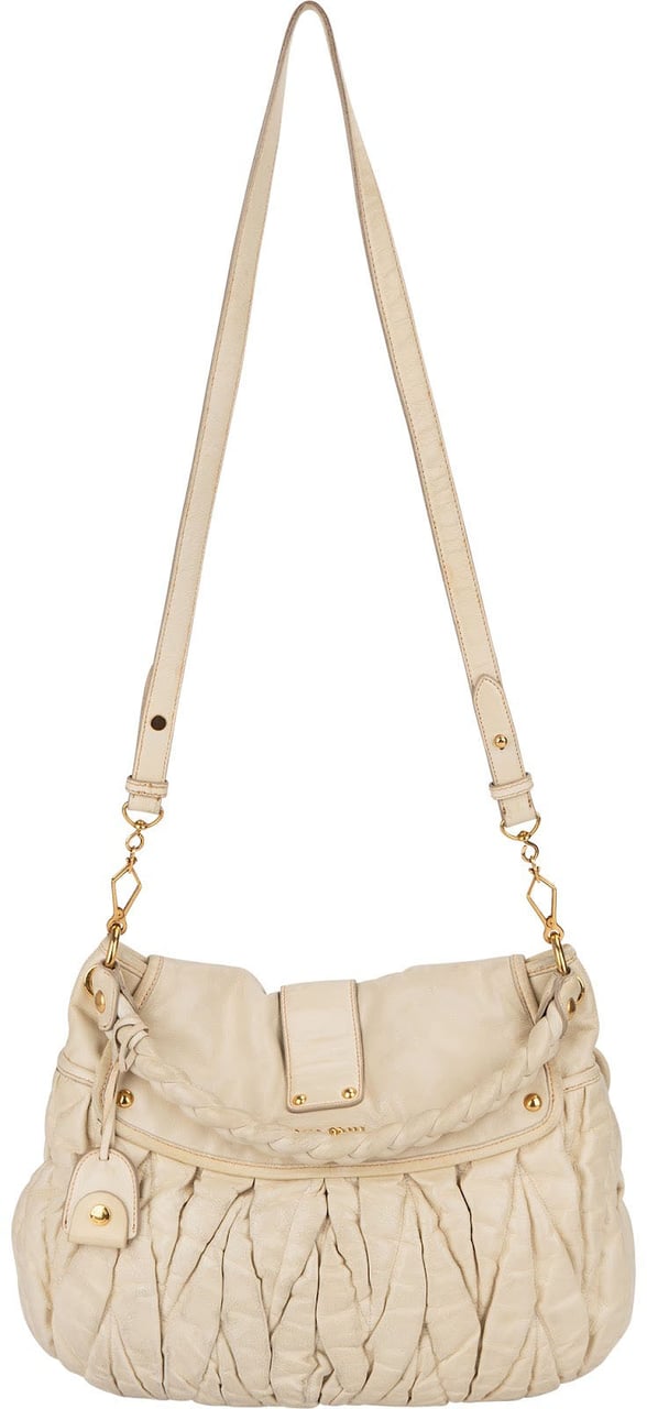 Miu Miu Nappa Leather Hobo Shoulder Bag Divers
