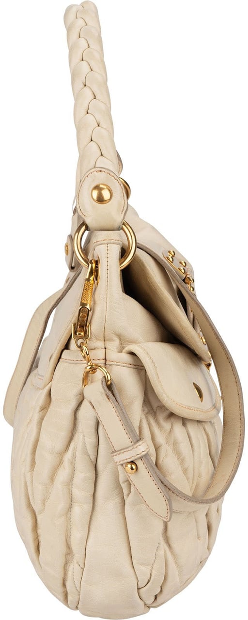 Miu Miu Nappa Leather Hobo Shoulder Bag Divers