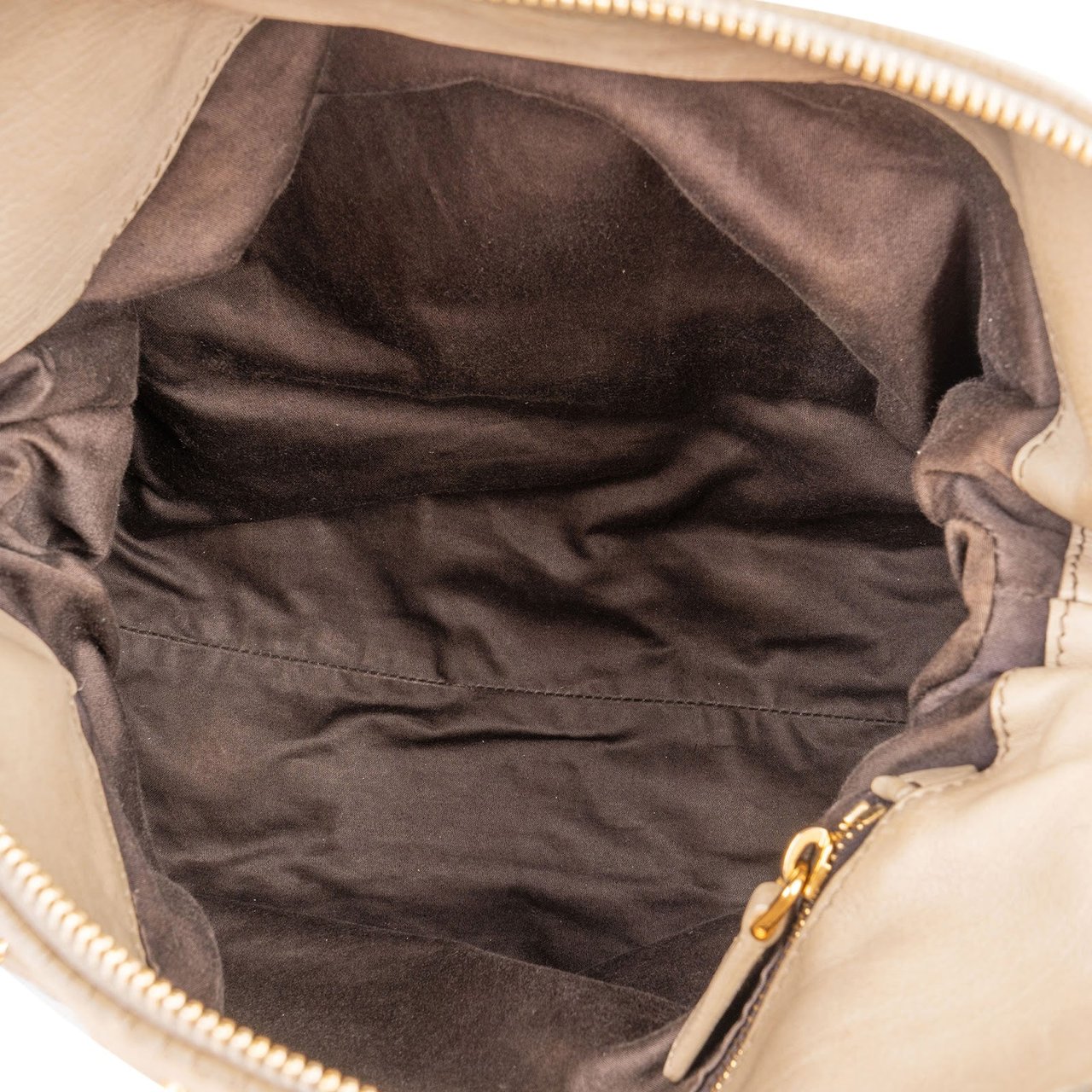 Miu Miu Vitello Lux Leather Bow Handbag Beige