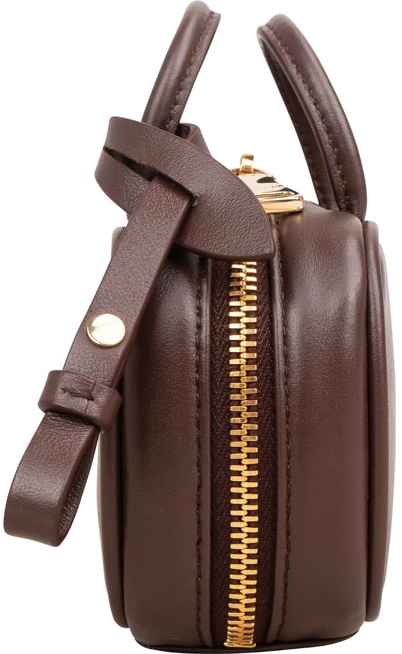 Miu Miu Brown Leather Top Handle Micro Handbag Bruin