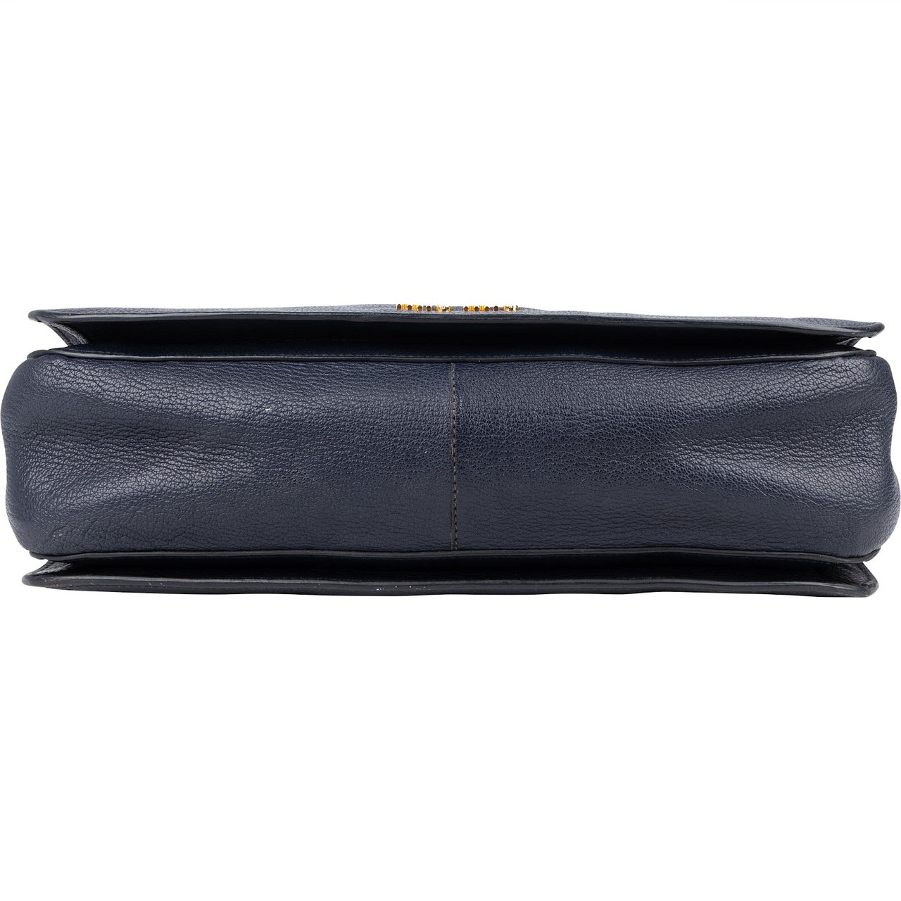 Miu Miu Blue Vitello Leather Tote Handbag Navy