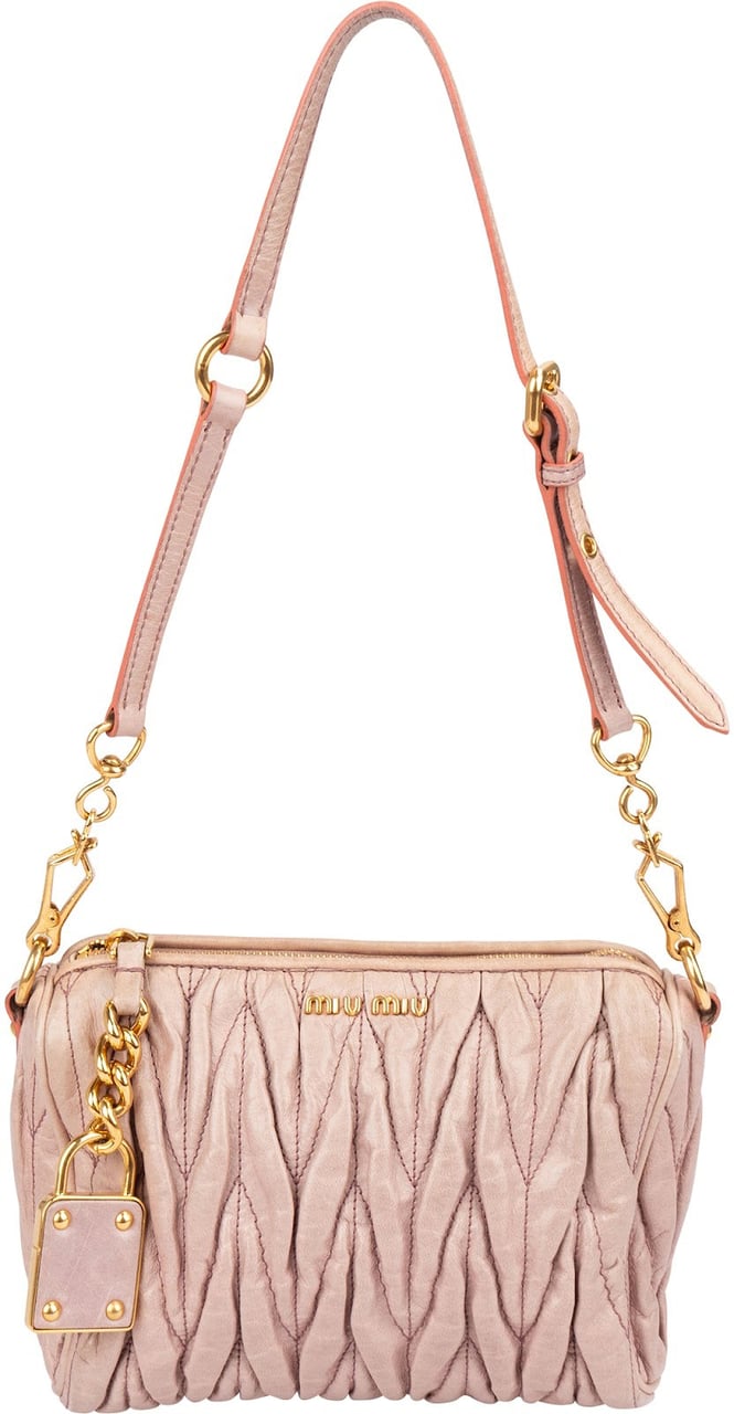 Miu Miu Matelassé Nappa Leather Shoulder Bag Divers