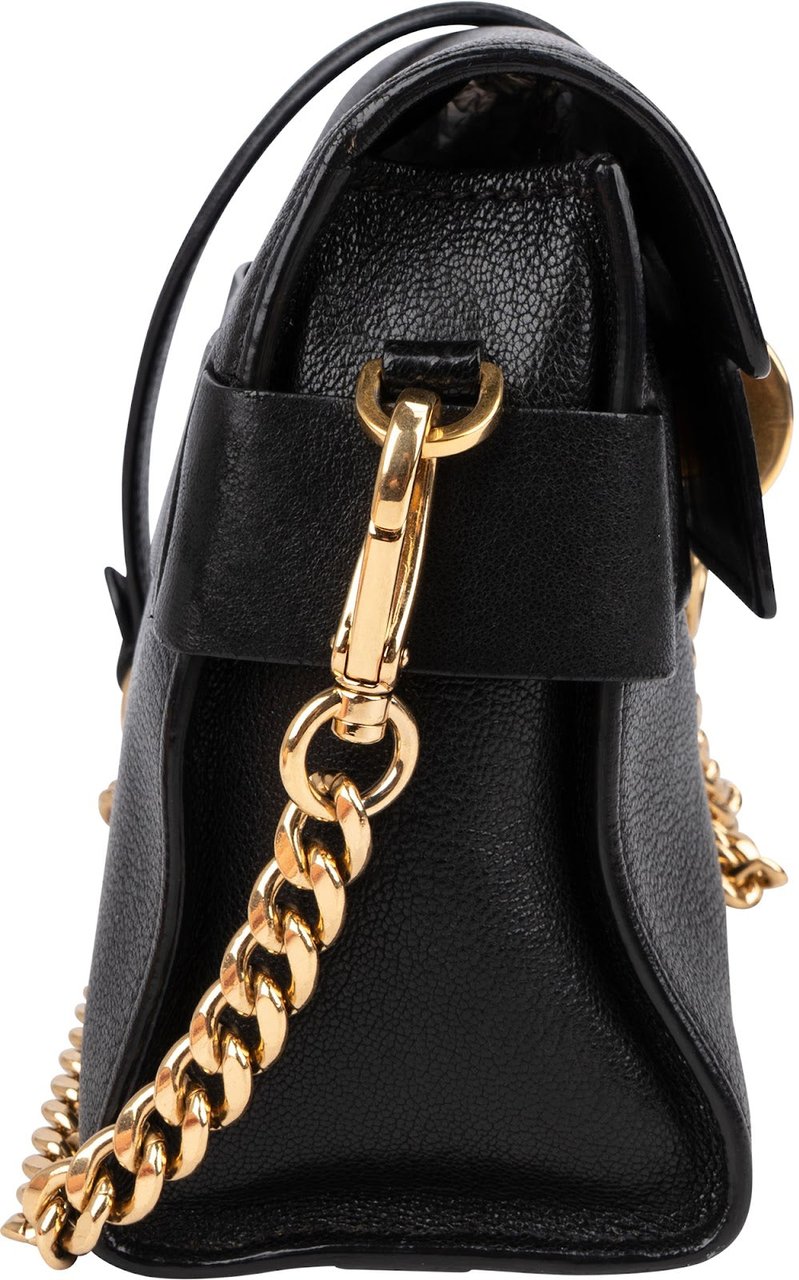 Miu Miu Madras Leather Flap Crossbody Bag Zwart