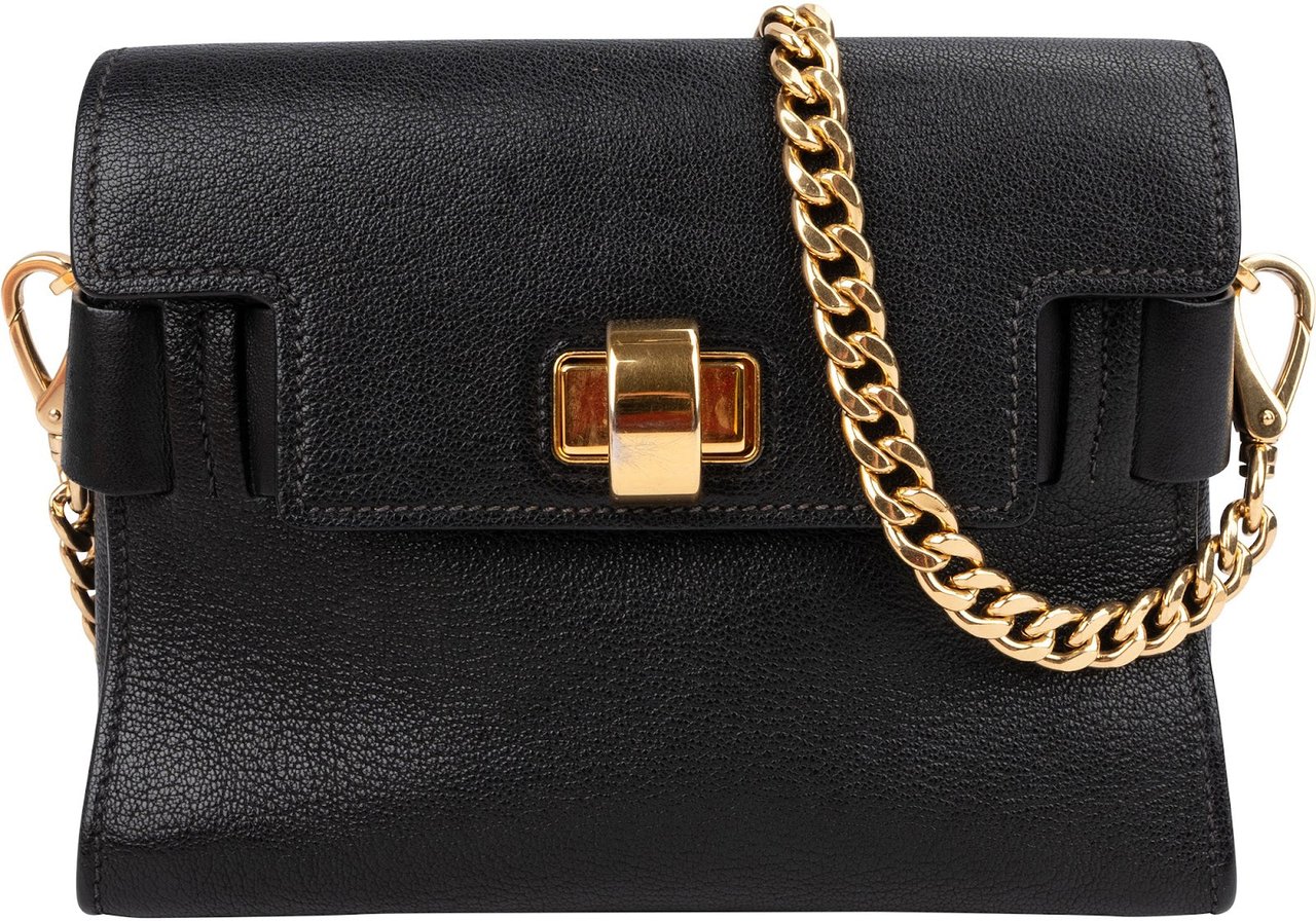 Miu Miu Madras Leather Flap Crossbody Bag Zwart