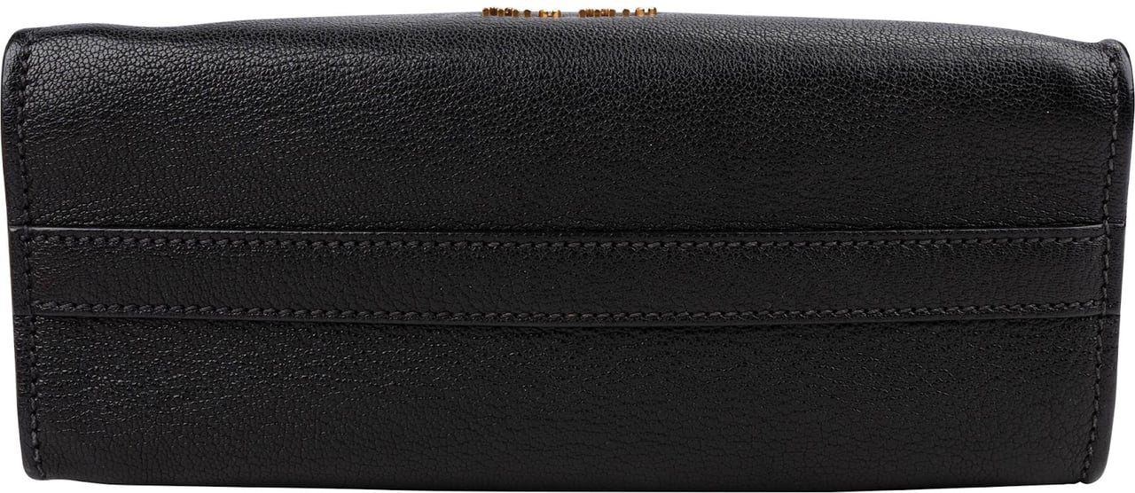 Miu Miu Madras Leather Flap Crossbody Bag Zwart