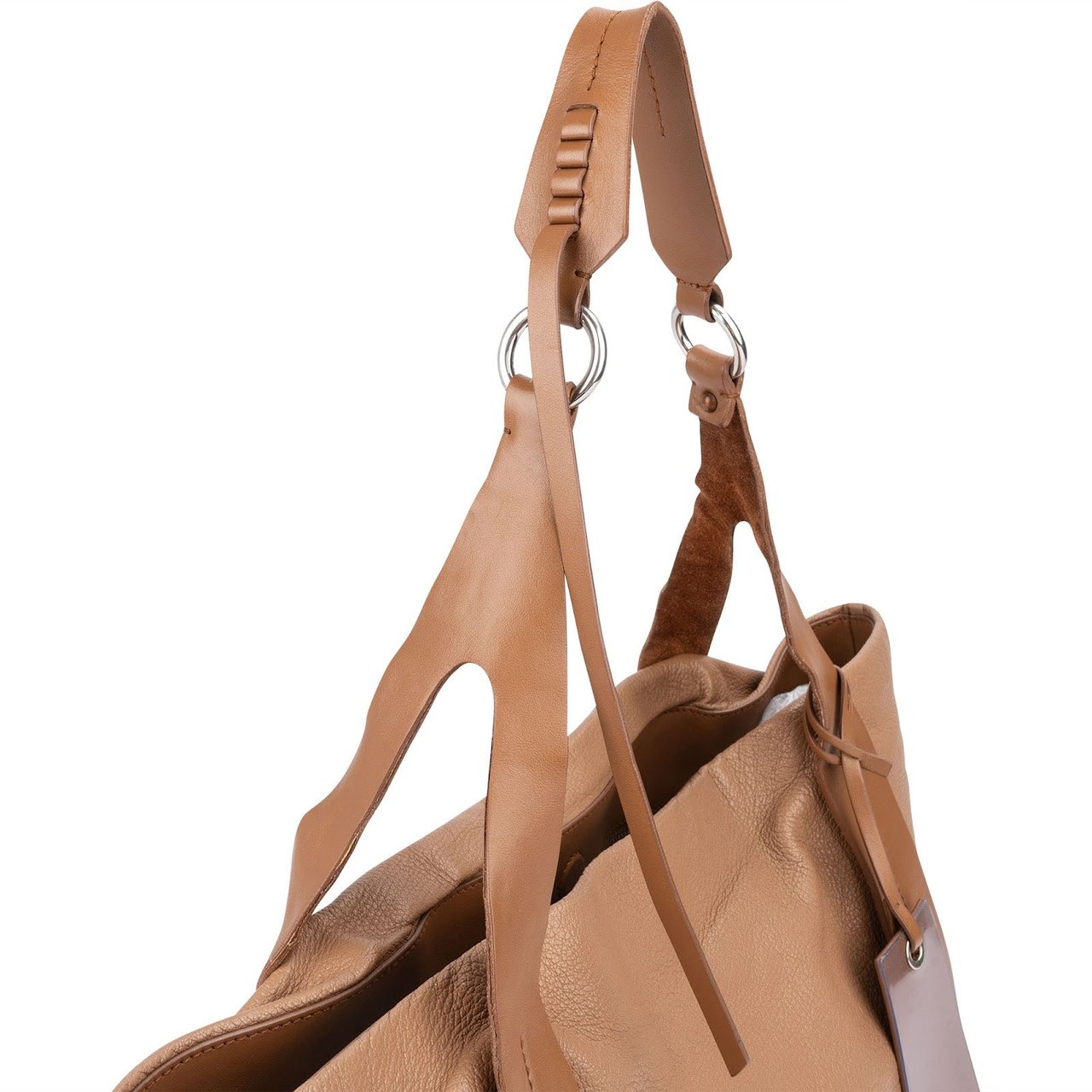 Miu Miu Vitello Madras Brown Leather Tote Shoulder Bag Beige