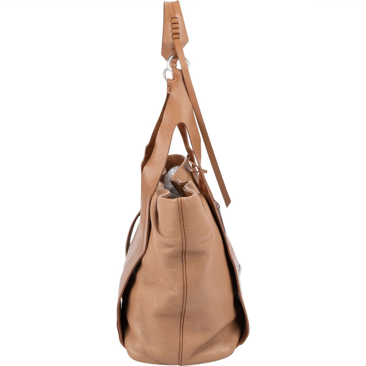 Miu Miu Vitello Madras Brown Leather Tote Shoulder Bag Beige