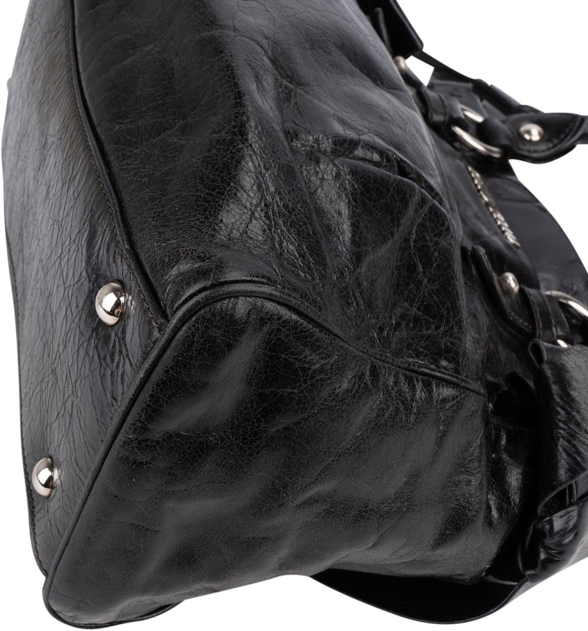Miu Miu Vitello Lux Leather Handbag Zwart