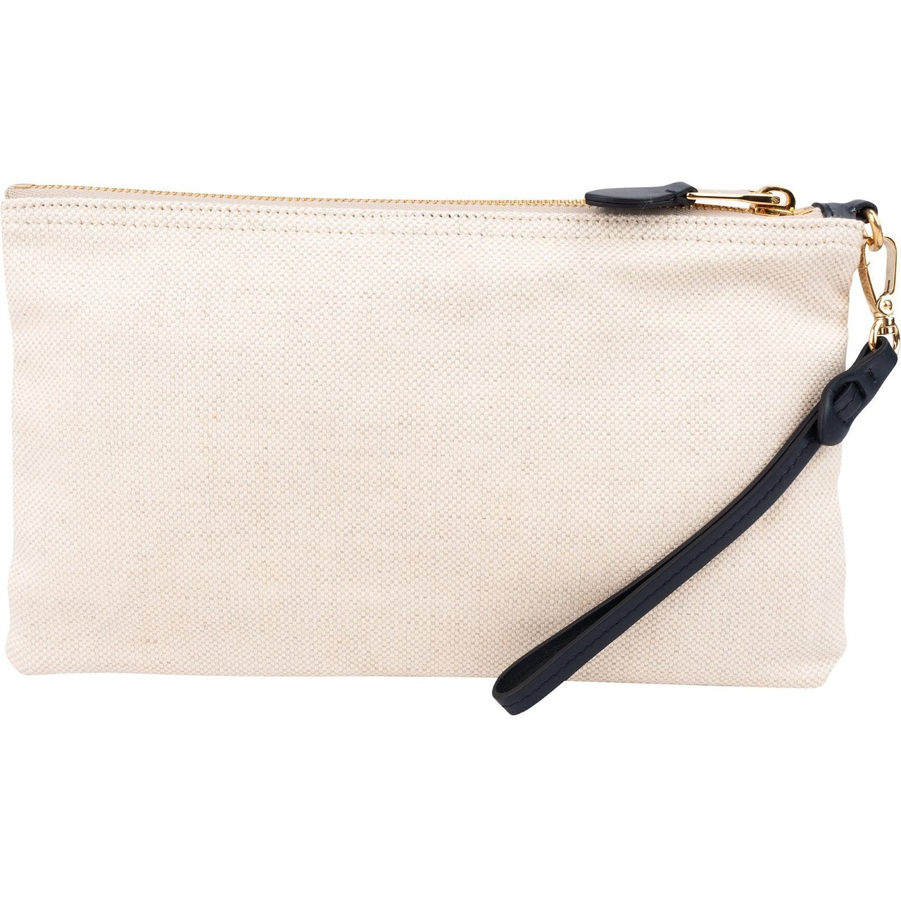 Miu Miu Chic Canvas Emblem Pouch Bag Wit