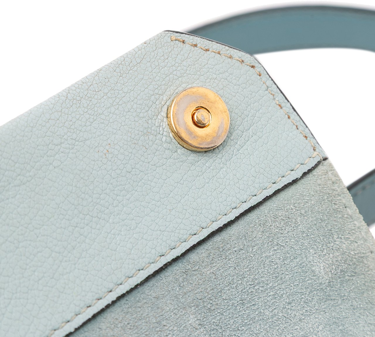 Miu Miu Goatskin Madras Soft Calf Crystal Embellished Crossbody Blauw