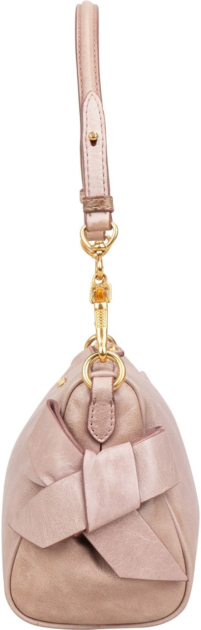Miu Miu Vitello Lux Bow Pochette Shoulder Bag Rood