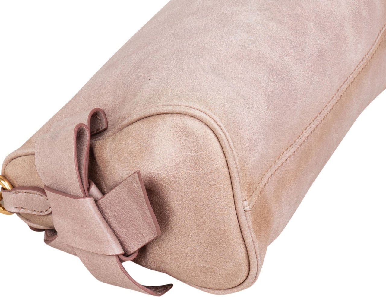 Miu Miu Vitello Lux Bow Pochette Shoulder Bag Rood