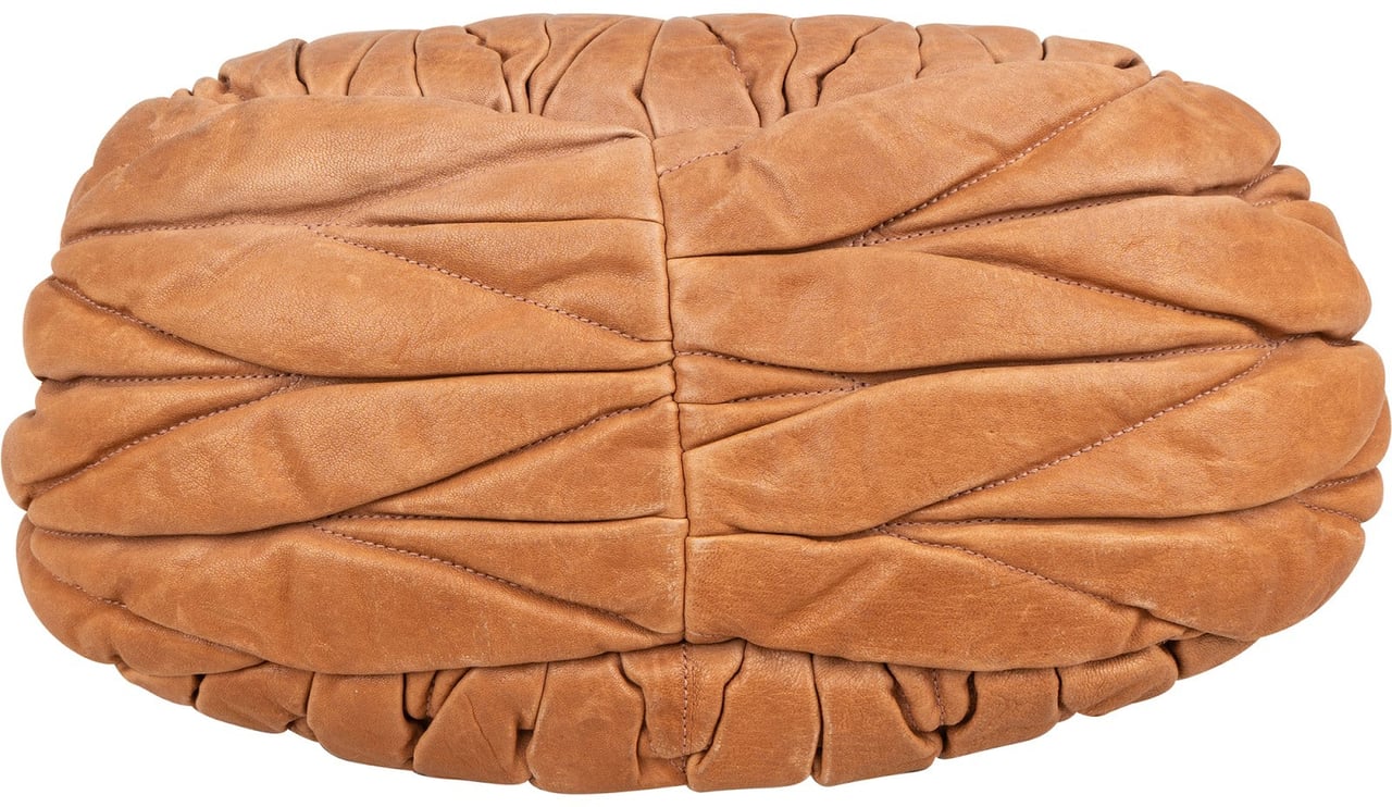 Miu Miu Brown Matelasse Leather Coffer City Handbag Bruin