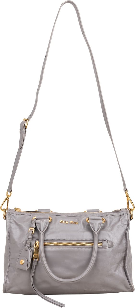 Miu Miu Lilac Vitello Shine Satchel Handbag Divers