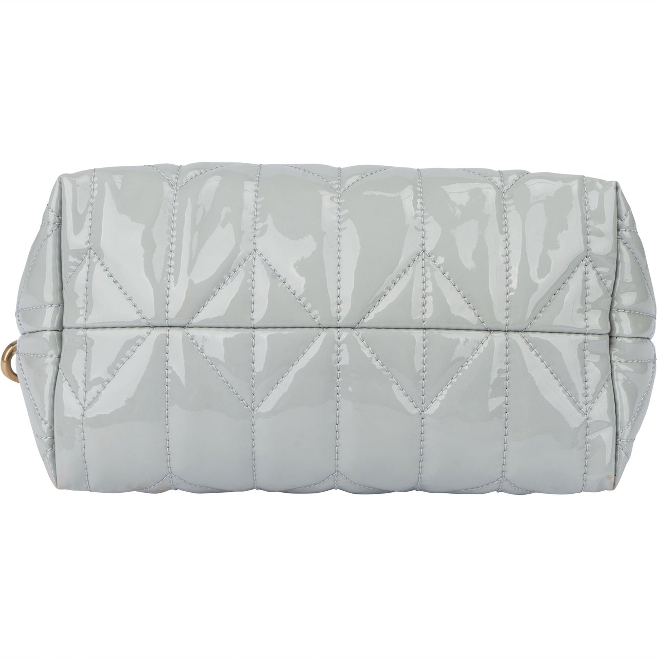 Miu Miu Quilted Patent Mini Handbag Blauw