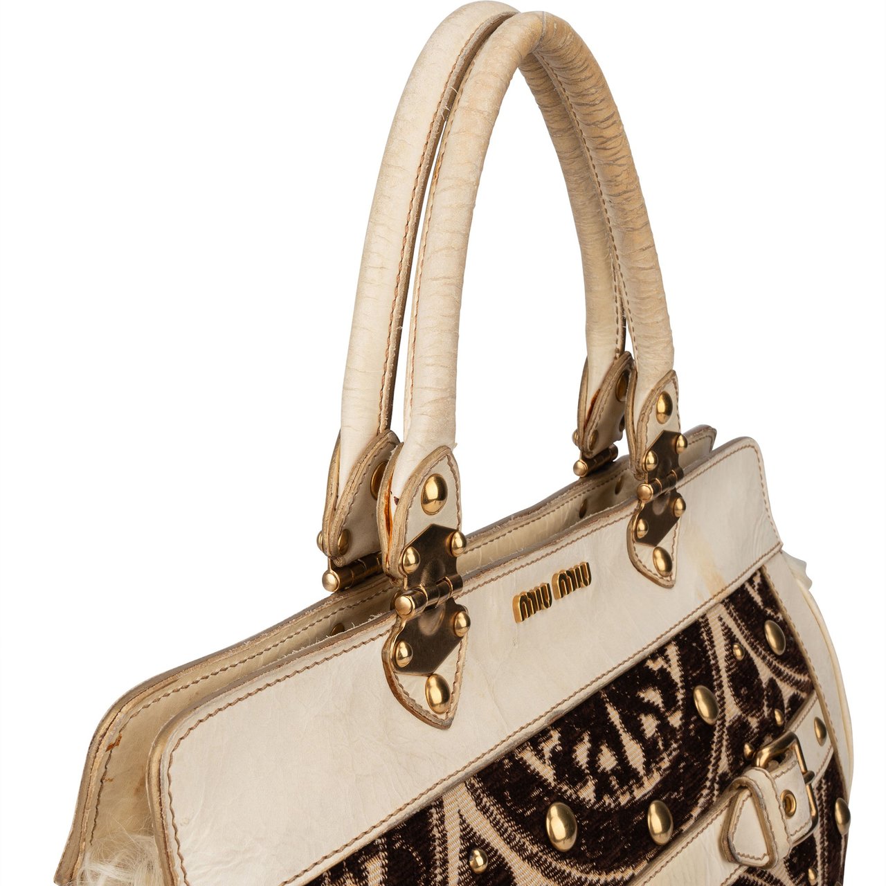 Miu Miu Miu Miu Limited Union Fait La Force Handbag Bruin