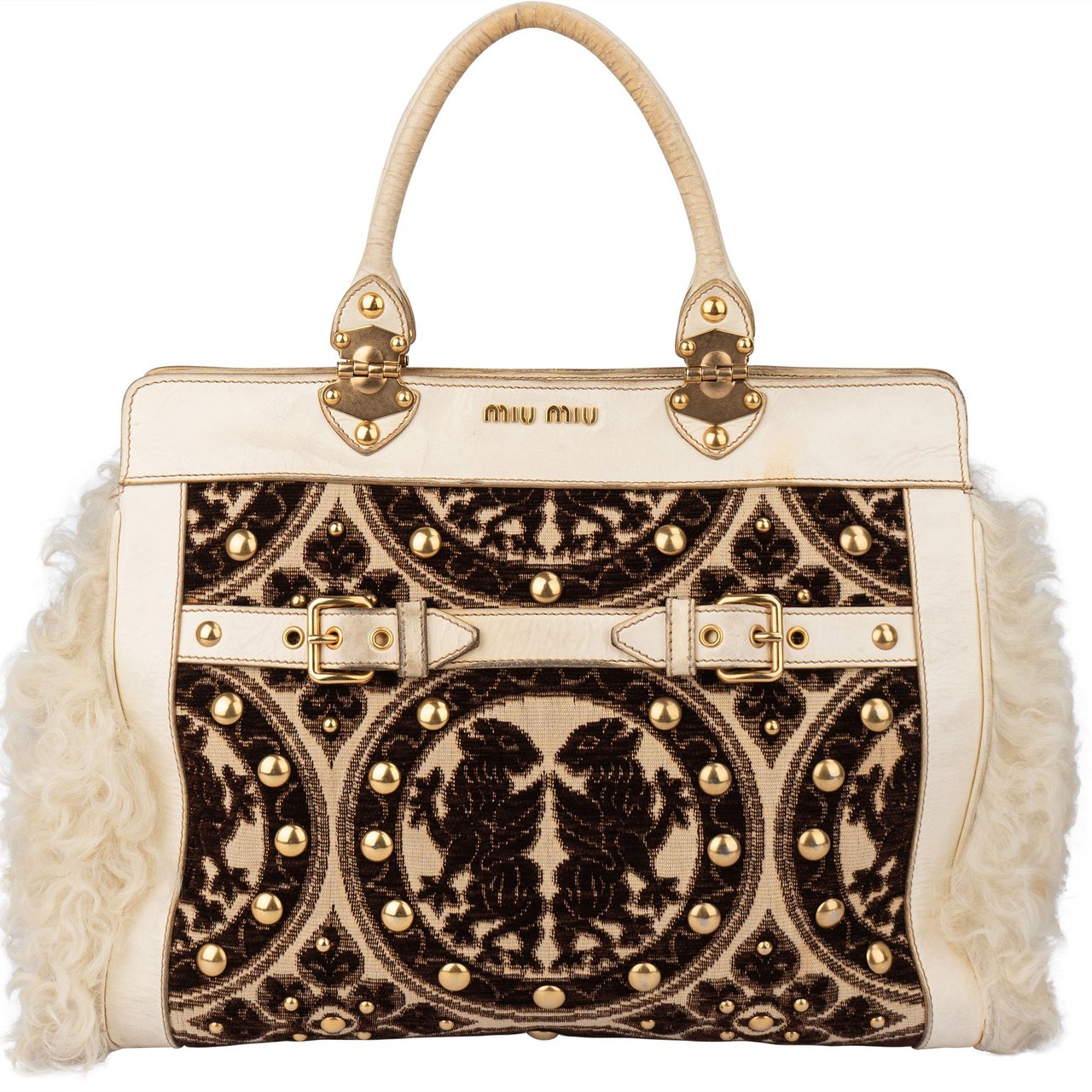 Miu Miu Miu Miu Limited Union Fait La Force Handbag Bruin