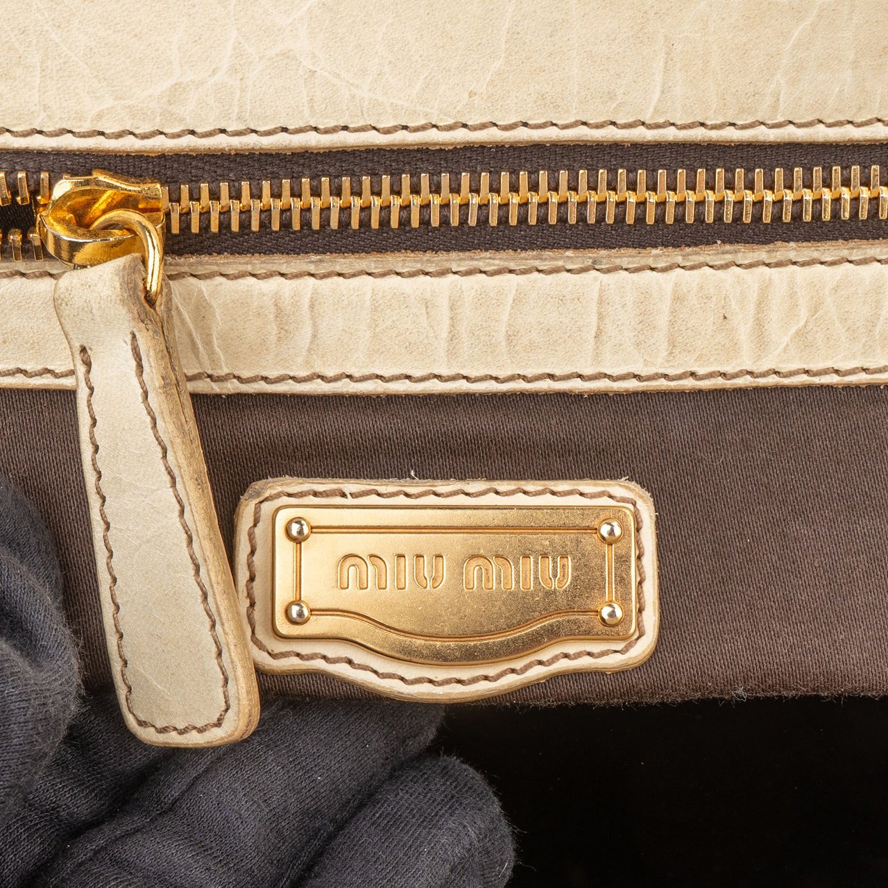 Miu Miu Miu Miu Limited Union Fait La Force Handbag Bruin