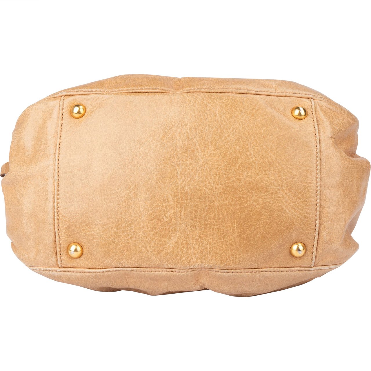 Miu Miu Miu Miu Leather City Handbag Beige