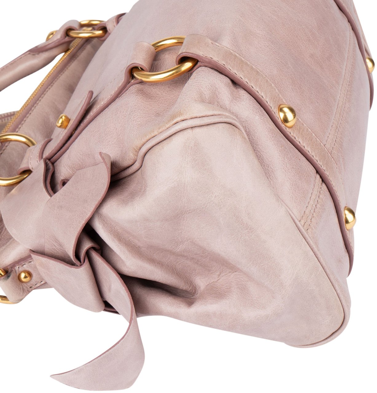 Miu Miu Miu Miu Classic Leather City Hanbag Roze