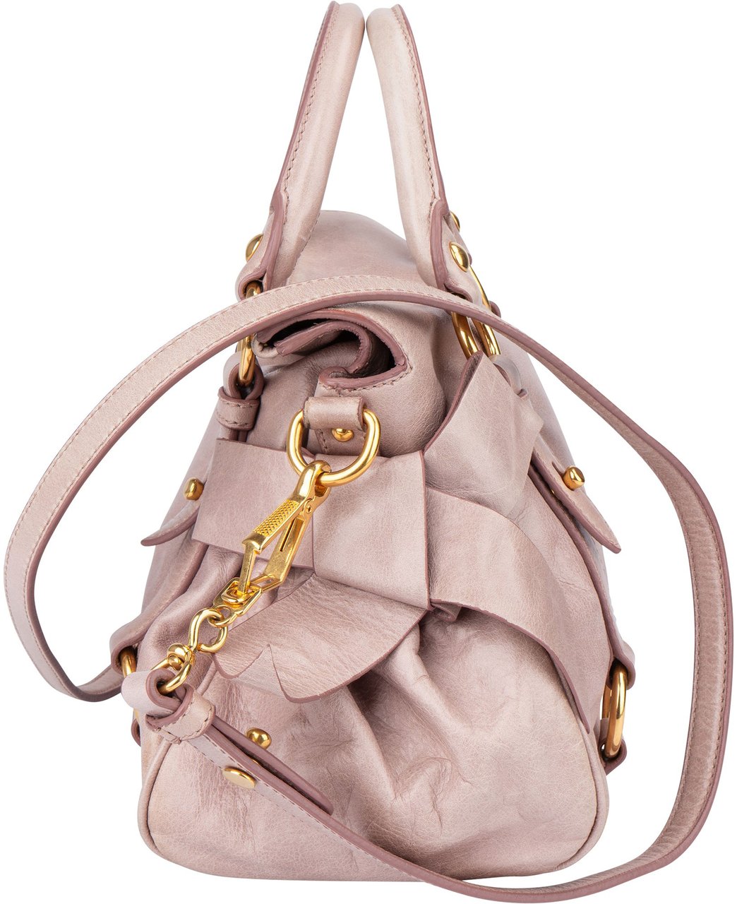 Miu Miu Miu Miu Classic Leather City Hanbag Roze