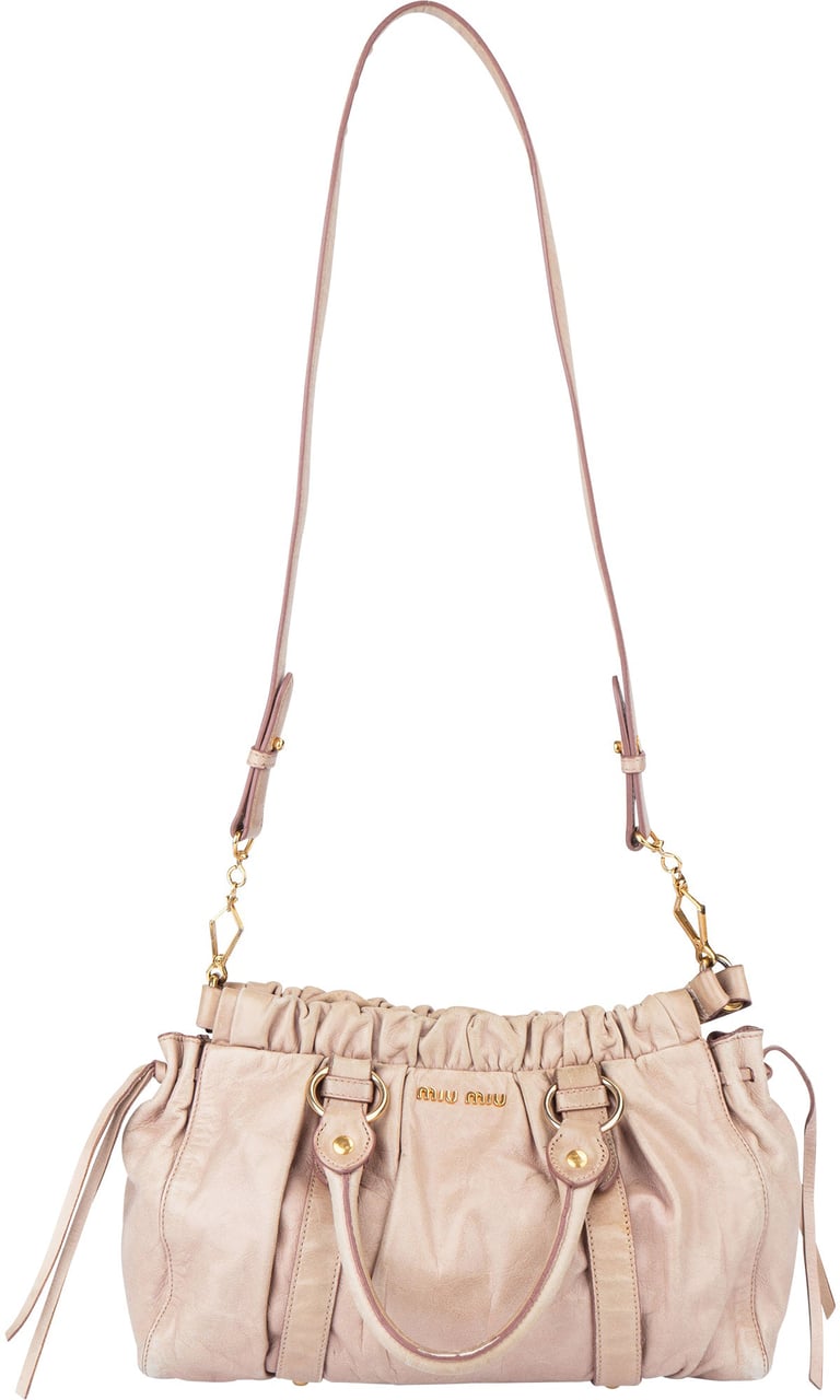 Miu Miu Miu Miu Leather City Handbag Roze