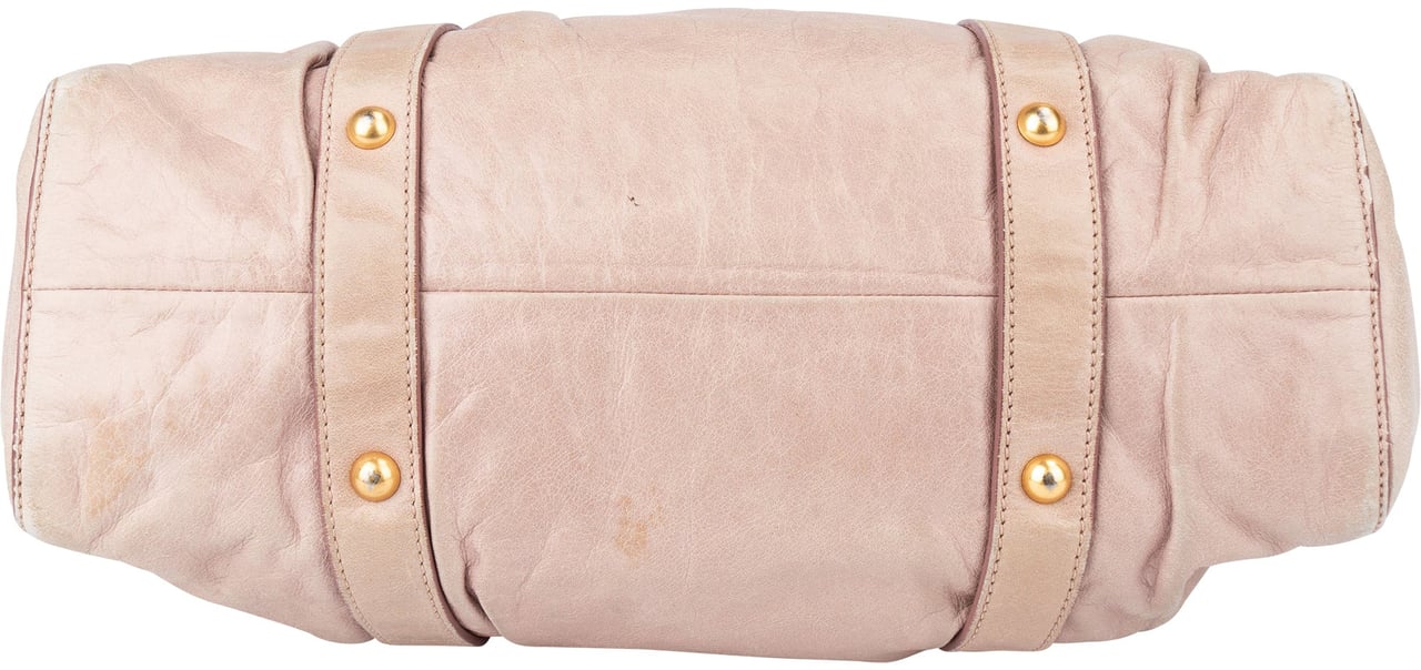 Miu Miu Miu Miu Leather City Handbag Roze