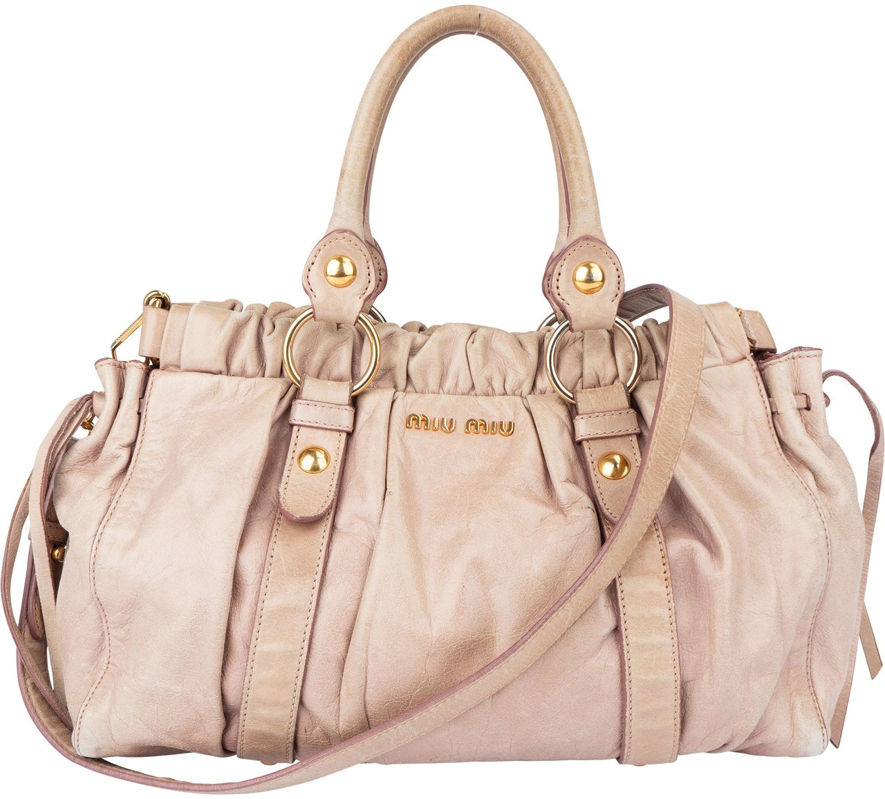 Miu Miu Miu Miu Leather City Handbag Roze