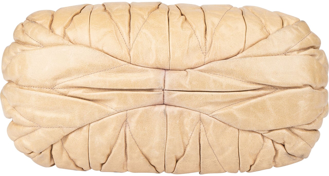 Miu Miu Miu Miu Quilted Leather Handbag Beige