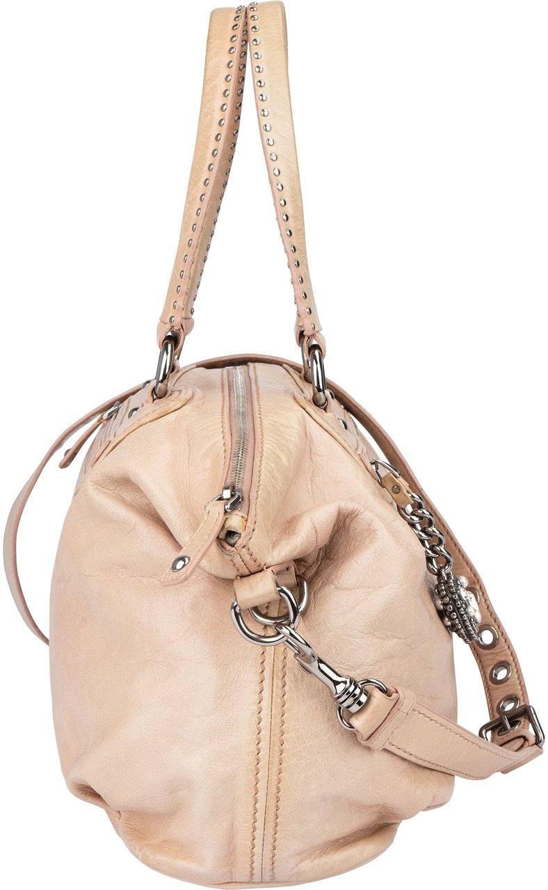 Miu Miu Miu Miu Bleach Leather Crystal Heart Handbag Roze