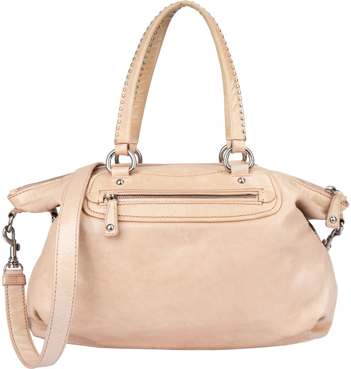 Miu Miu Miu Miu Bleach Leather Crystal Heart Handbag Roze