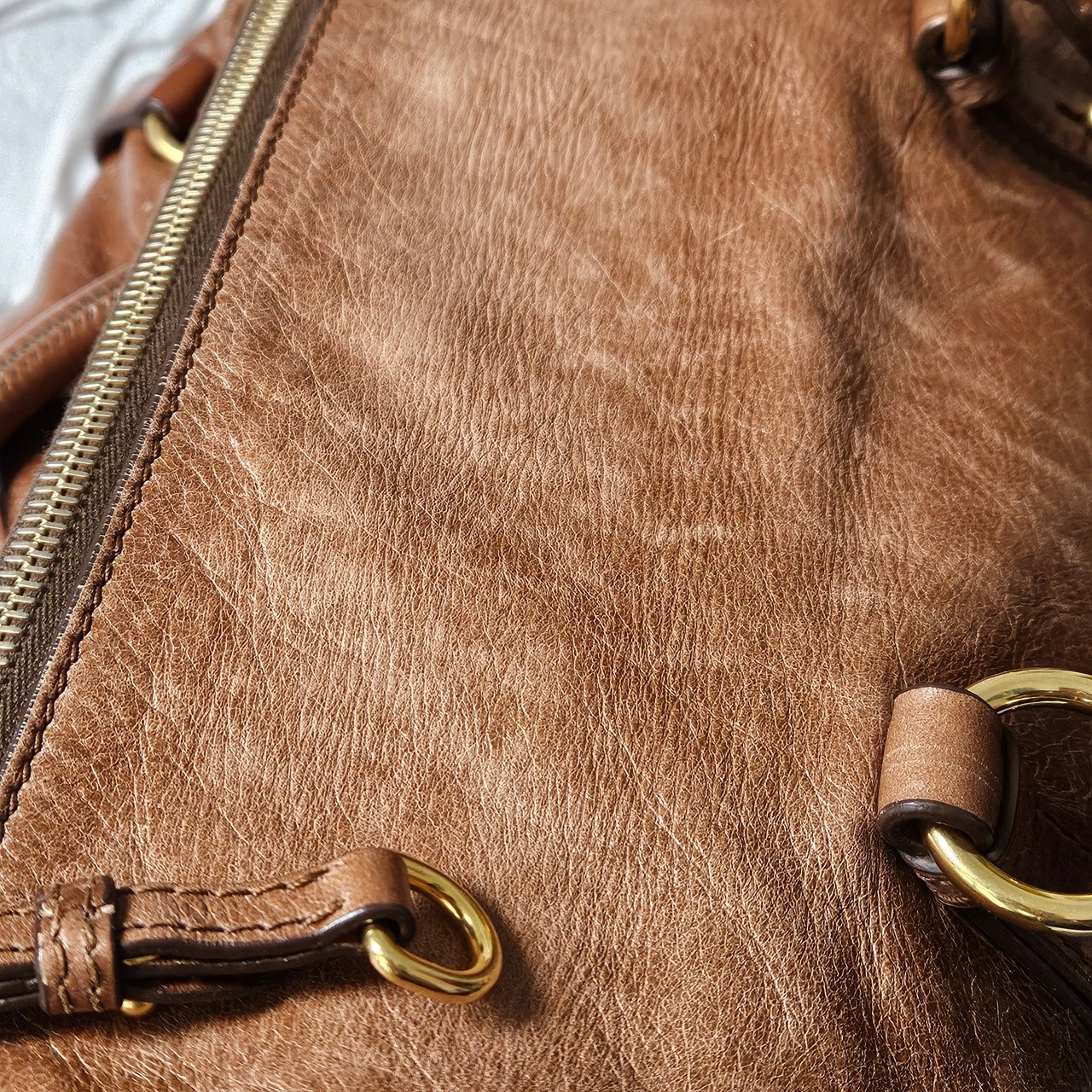 Miu Miu Miu Miu Brown Leather City Handbag Bruin