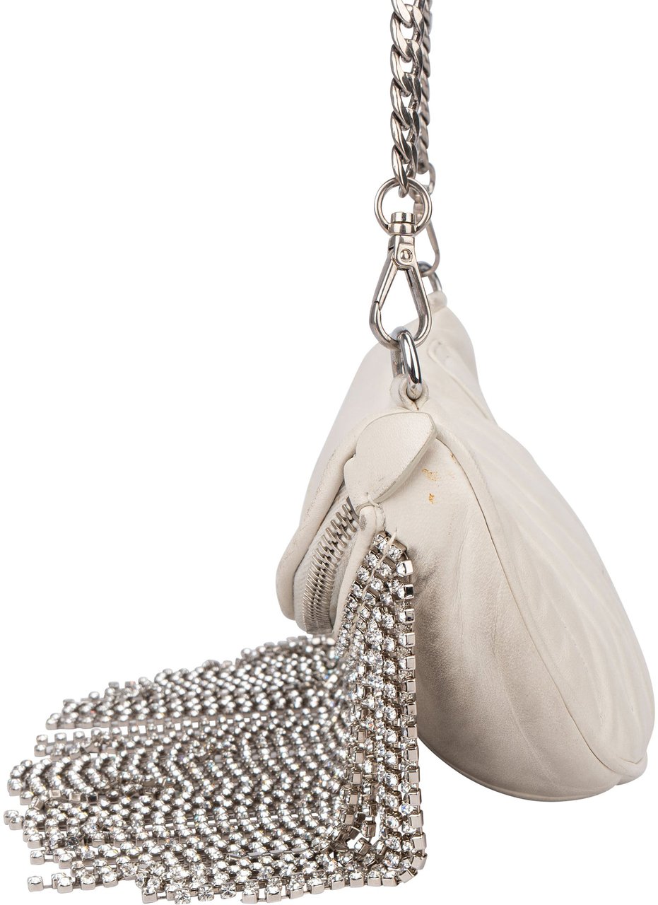 Miu Miu Miu Miu Leather Crystal Fringe Crossbody Bag Wit