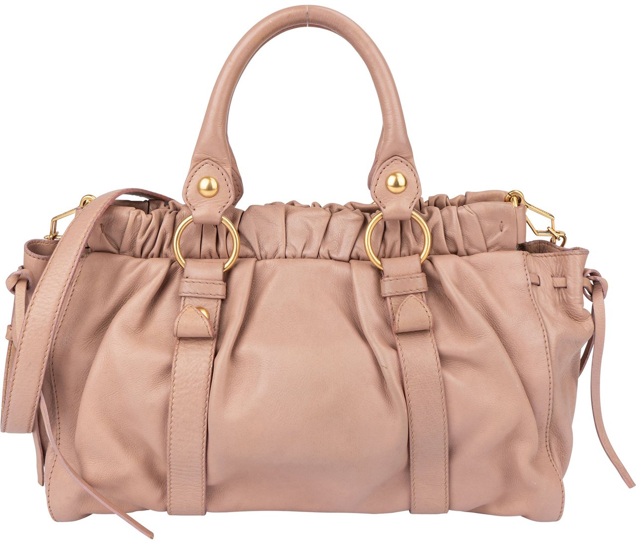 Miu Miu Miu Miu Classic Leather City Handbag Roze