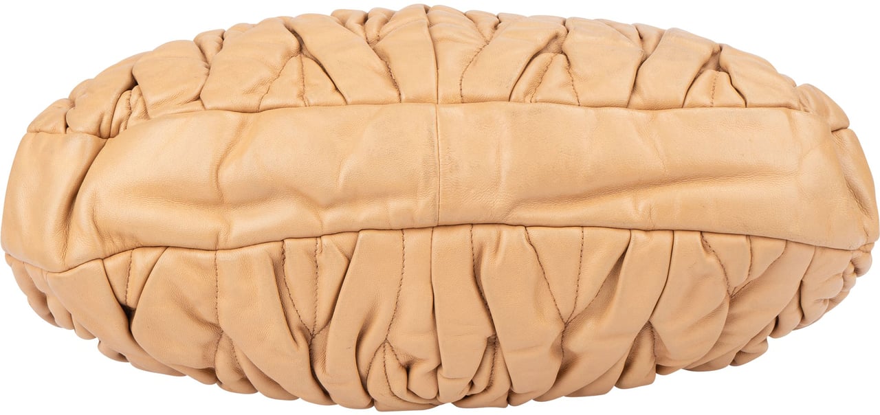 Miu Miu Miu Miu Quilted Leather City Handbag Beige