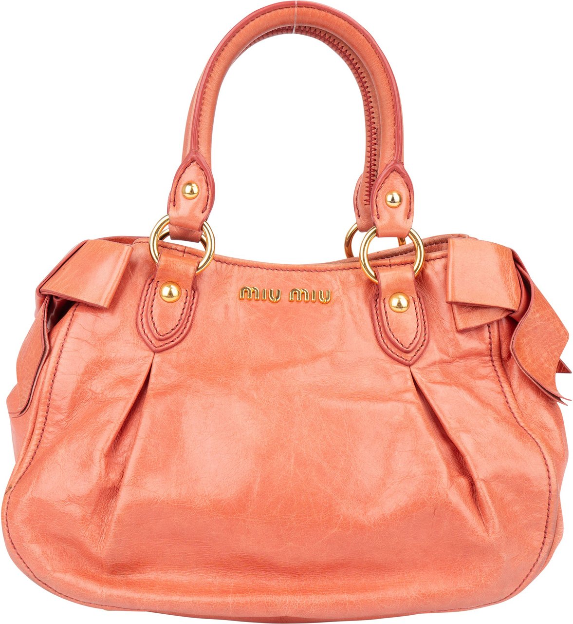 Miu Miu Miu Miu Leather City Handbag Roze
