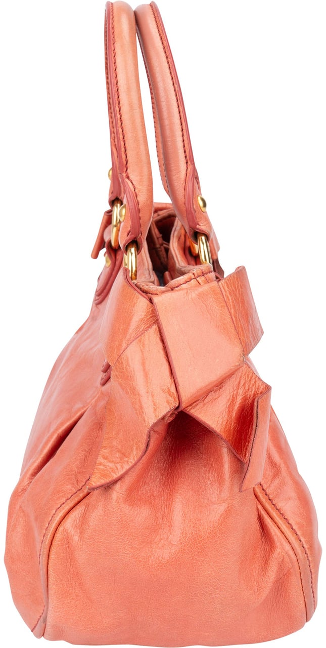 Miu Miu Miu Miu Leather City Handbag Roze