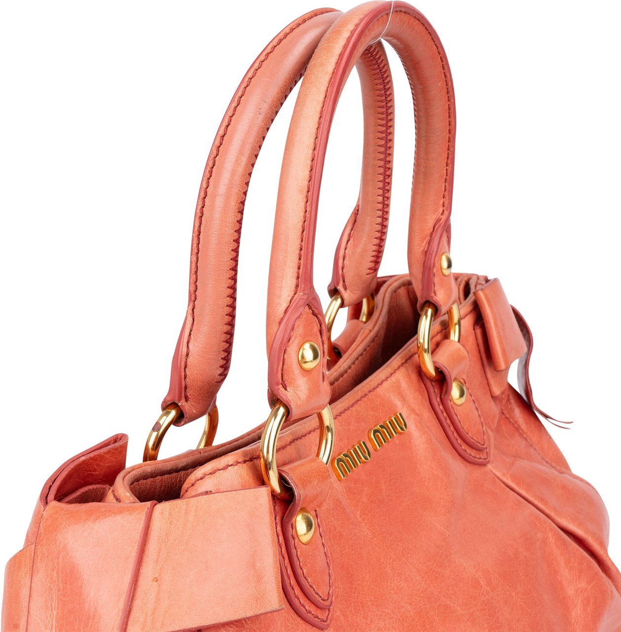 Miu Miu Miu Miu Leather City Handbag Roze