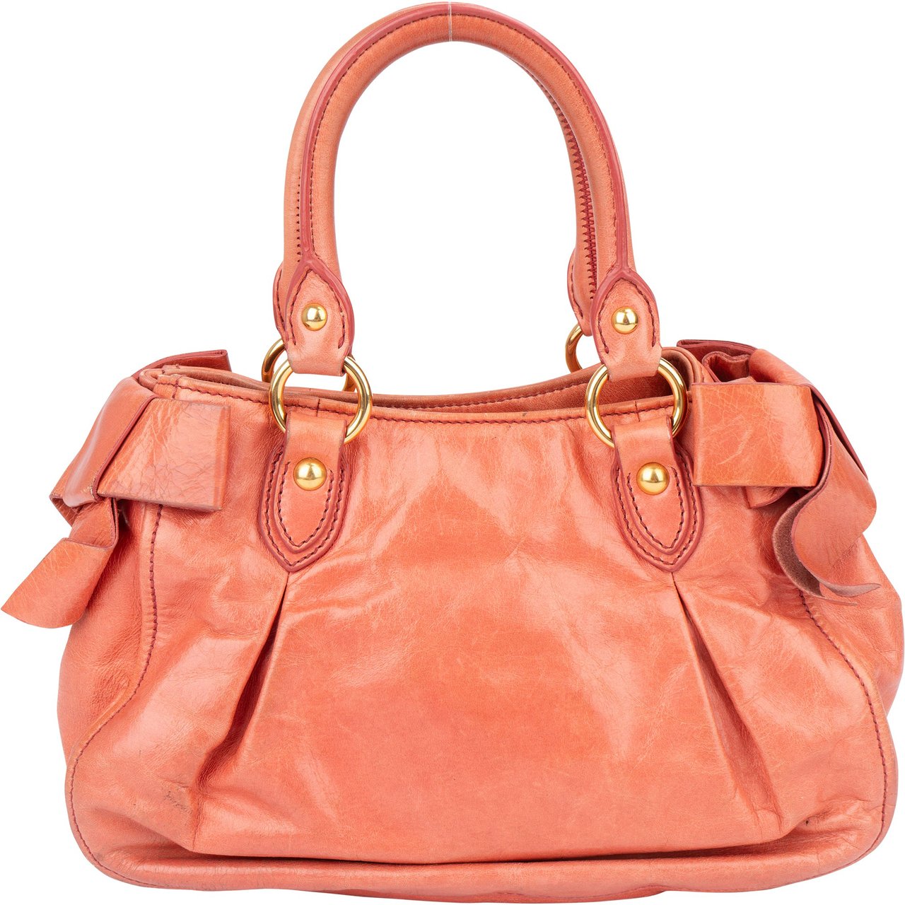 Miu Miu Miu Miu Leather City Handbag Roze
