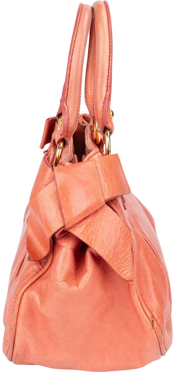 Miu Miu Miu Miu Leather City Handbag Roze