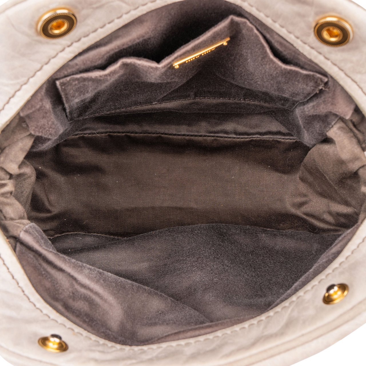 Miu Miu Miu Miu Grey Leather City Handbag Divers