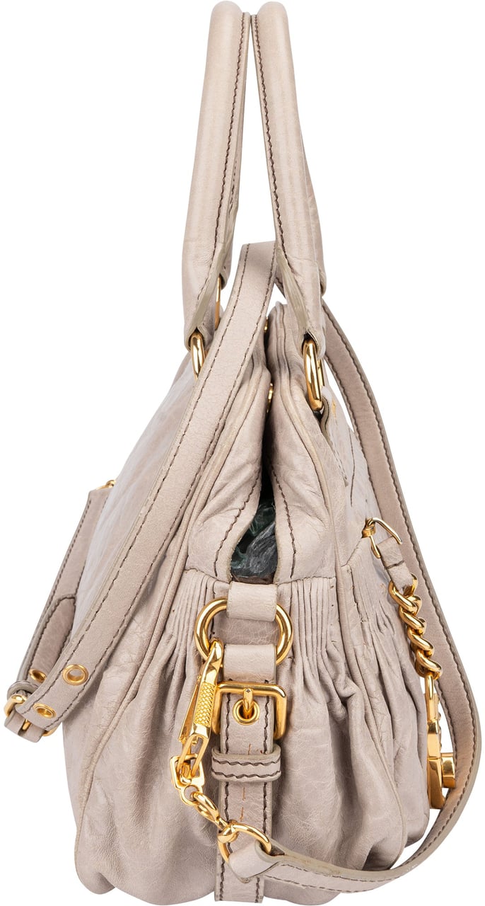 Miu Miu Miu Miu Grey Leather City Handbag Divers