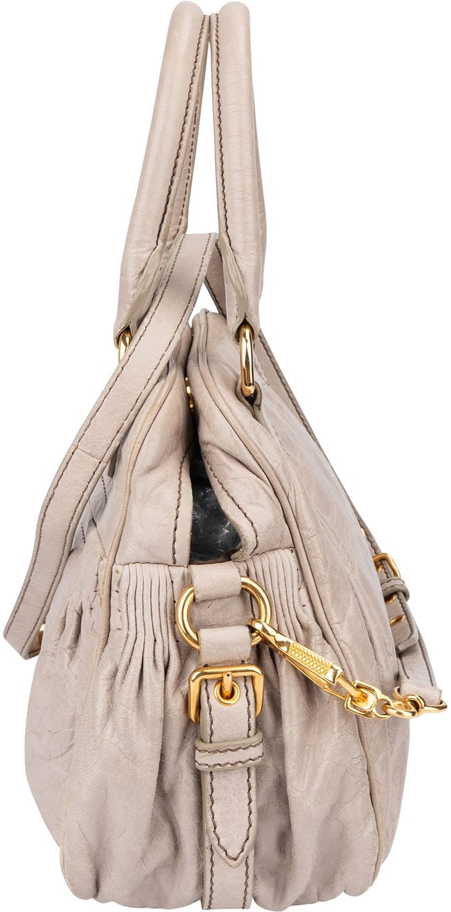Miu Miu Miu Miu Grey Leather City Handbag Divers