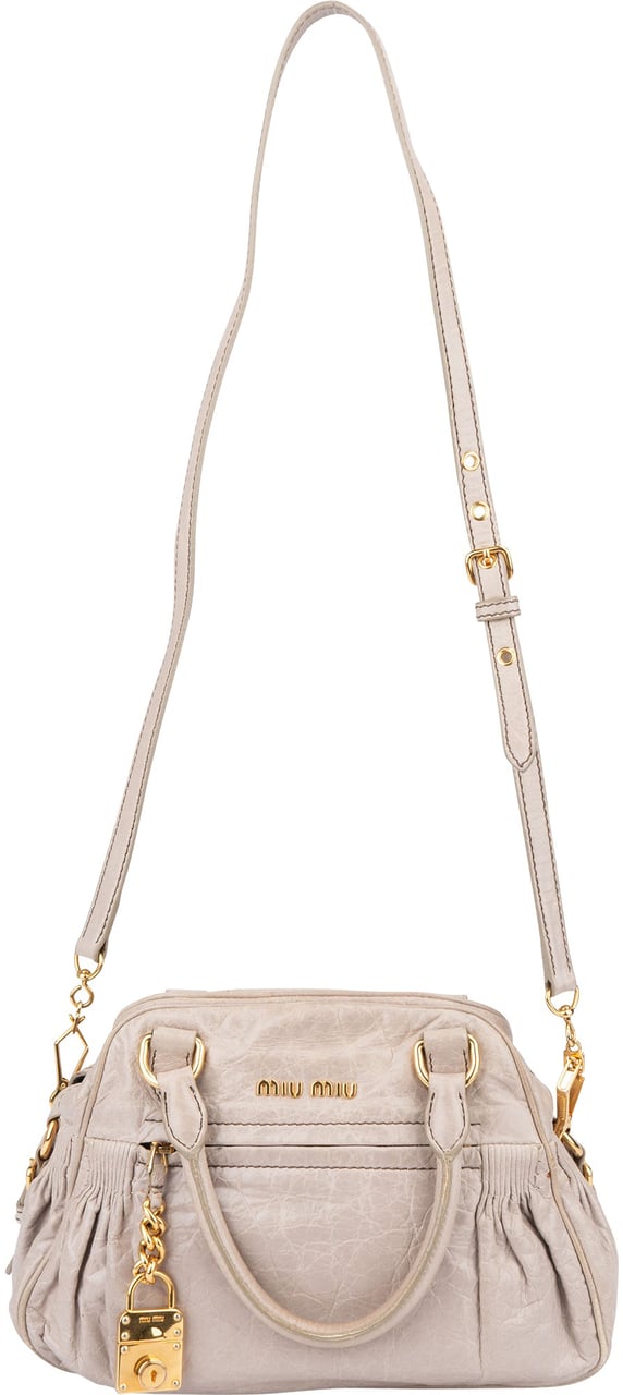 Miu Miu Miu Miu Grey Leather City Handbag Divers