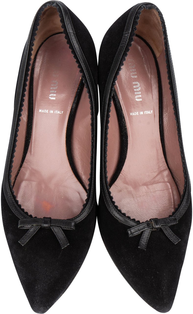 Miu Miu Miu Miu Black Suede Heels (35,5) Divers