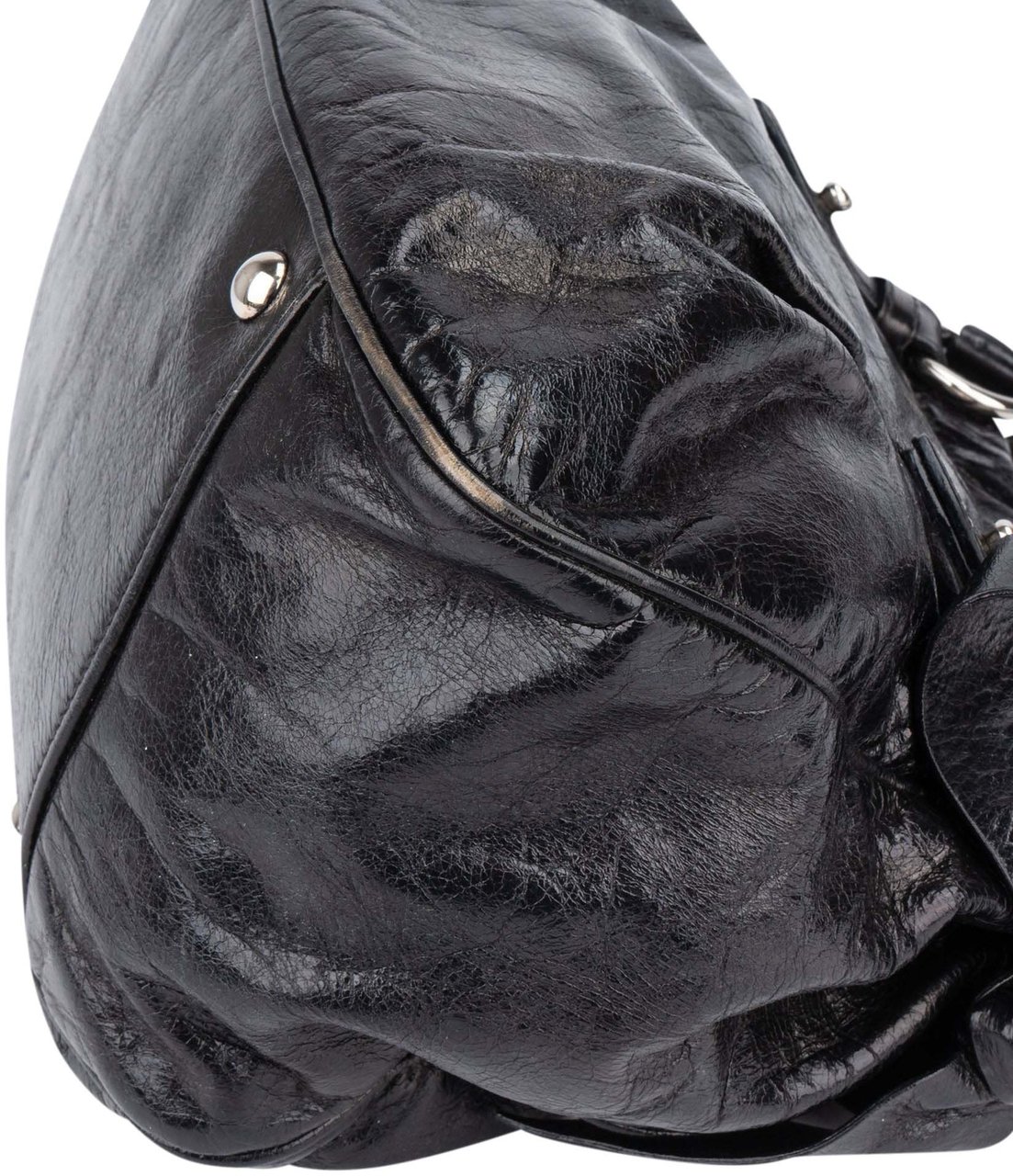 Miu Miu Miu Miu Leather Classic City Handbag Zwart