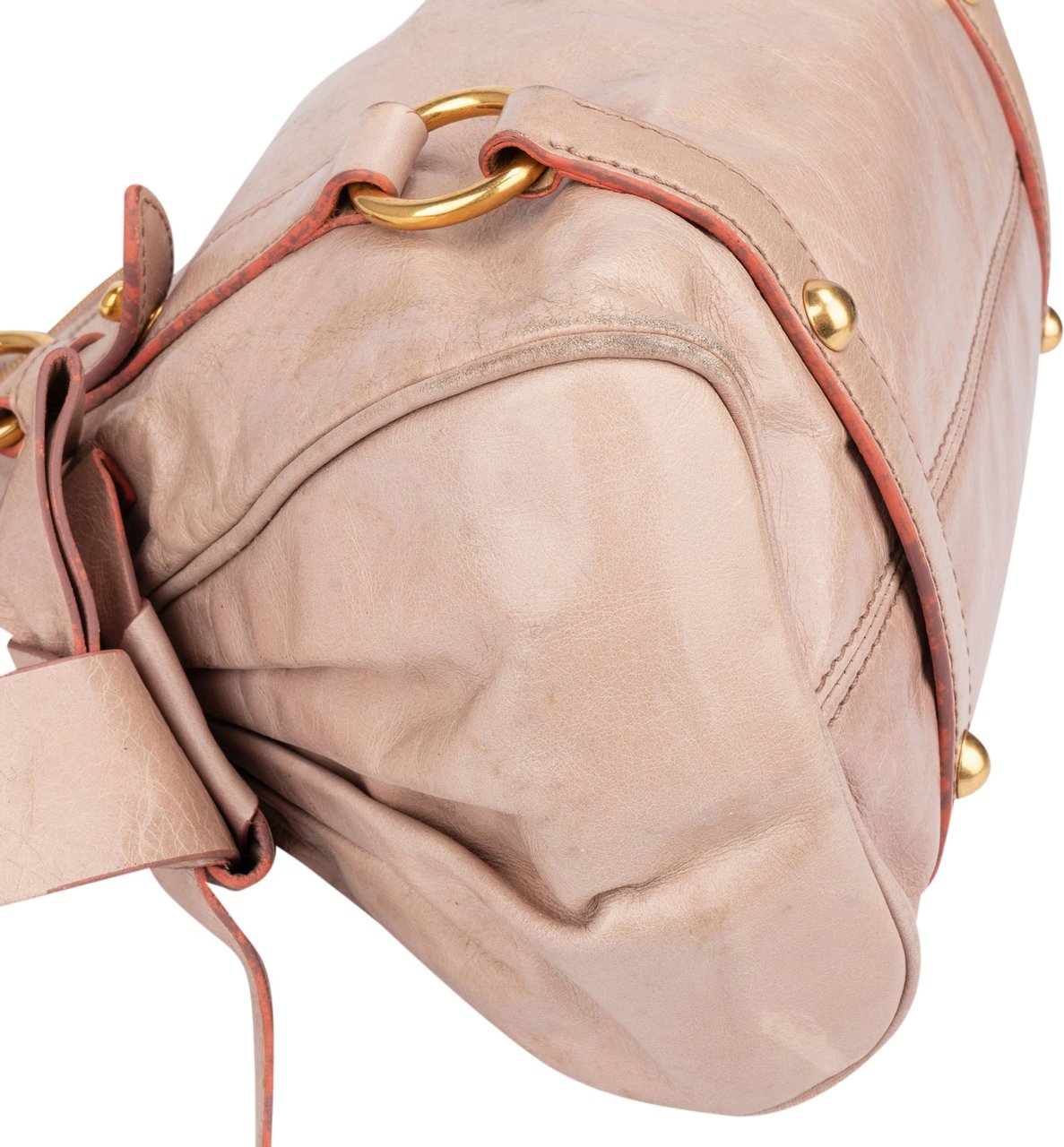 Miu Miu Miu Miu Classic Leather City Handbag Rood