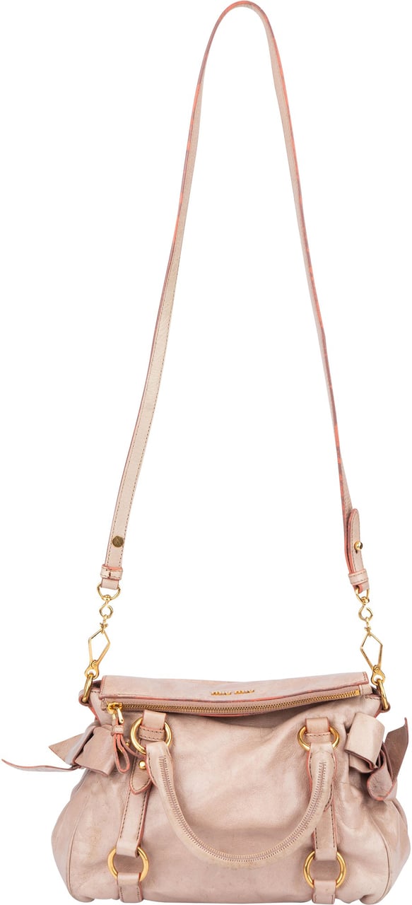 Miu Miu Miu Miu Classic Leather City Handbag Rood