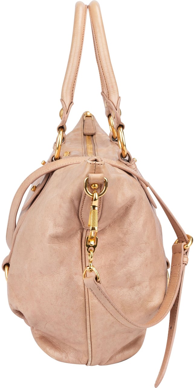 Miu Miu Miu Miu Classic Leather City Handbag Rood