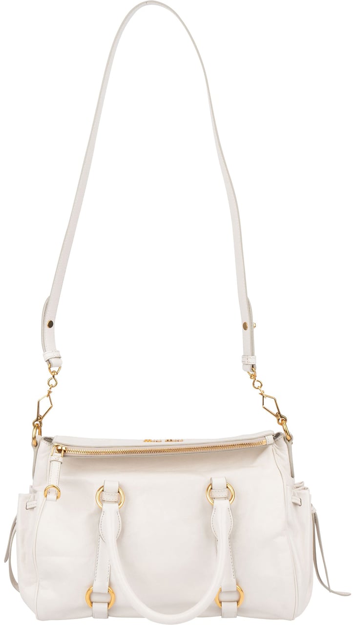 Miu Miu Miu Miu Classic Leather City Handbag Wit